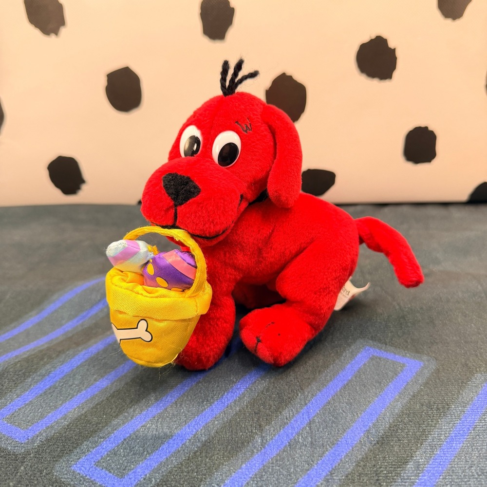 Scholastic Clifford The Big Red Dog Plush Kids Red Easter Basket Eggs